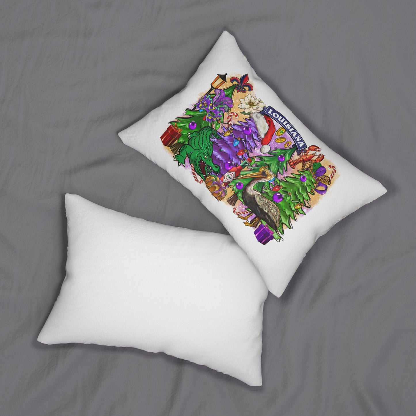Louisiana Christmas Favorite Things - Lumbar Pillow