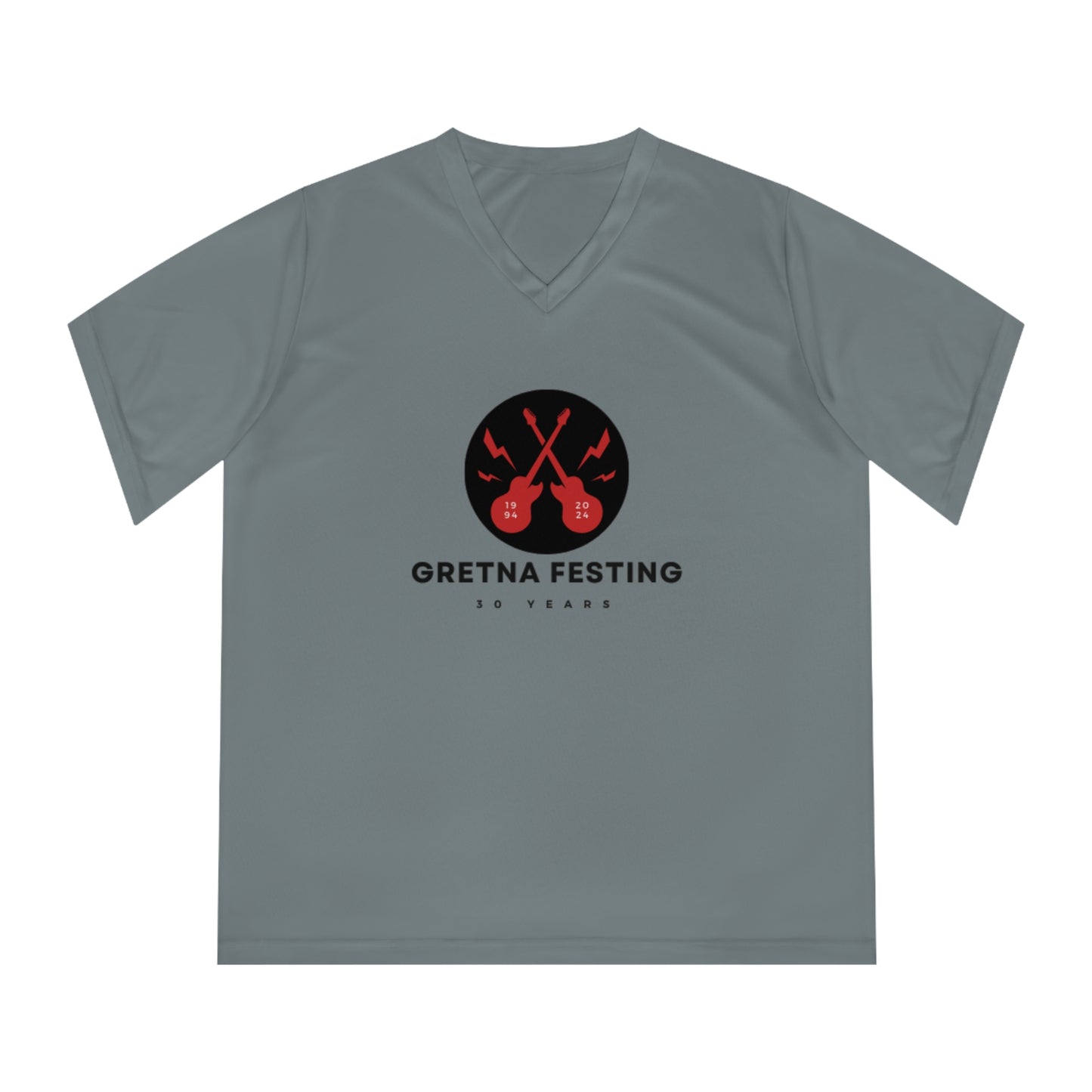 Gretna Festing Electric Guitar Women's Performance V-Neck T-Shirt