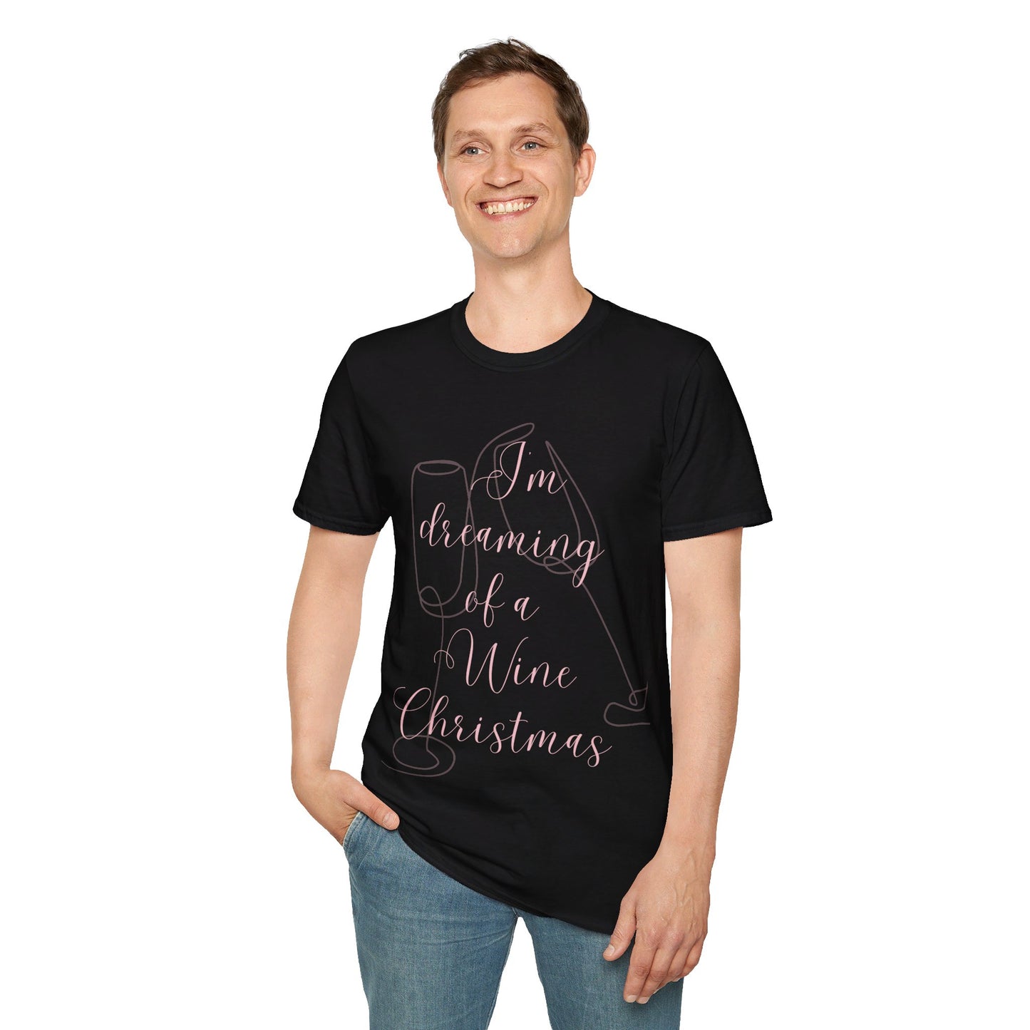 I'm Dreaming of A Wine Christmas - Unisex Soft-Style Tee