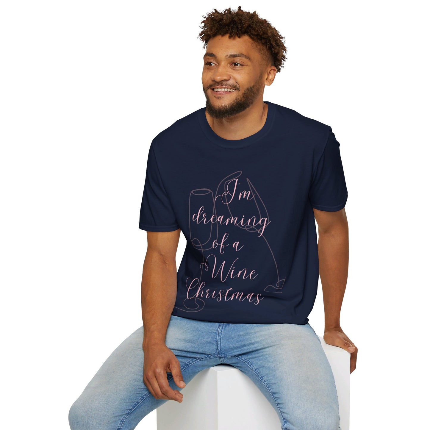 I'm Dreaming of A Wine Christmas - Unisex Soft-Style Tee