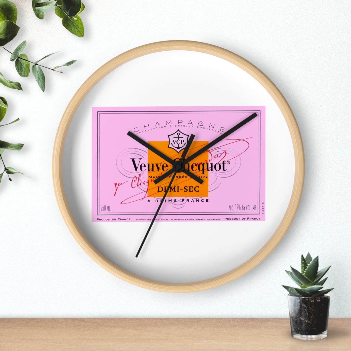 Veuve Time  - Wall Clock