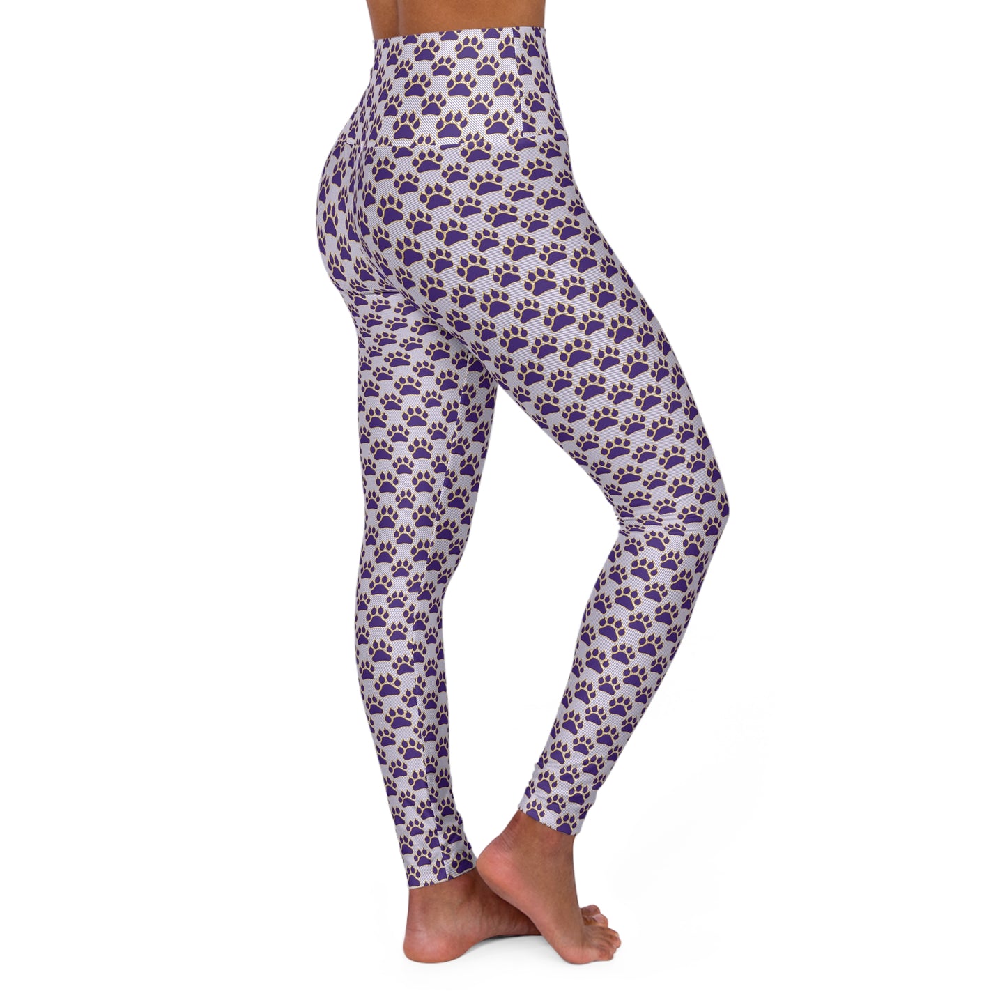 Game Day Tiger Paw High Waisted Yoga Leggings