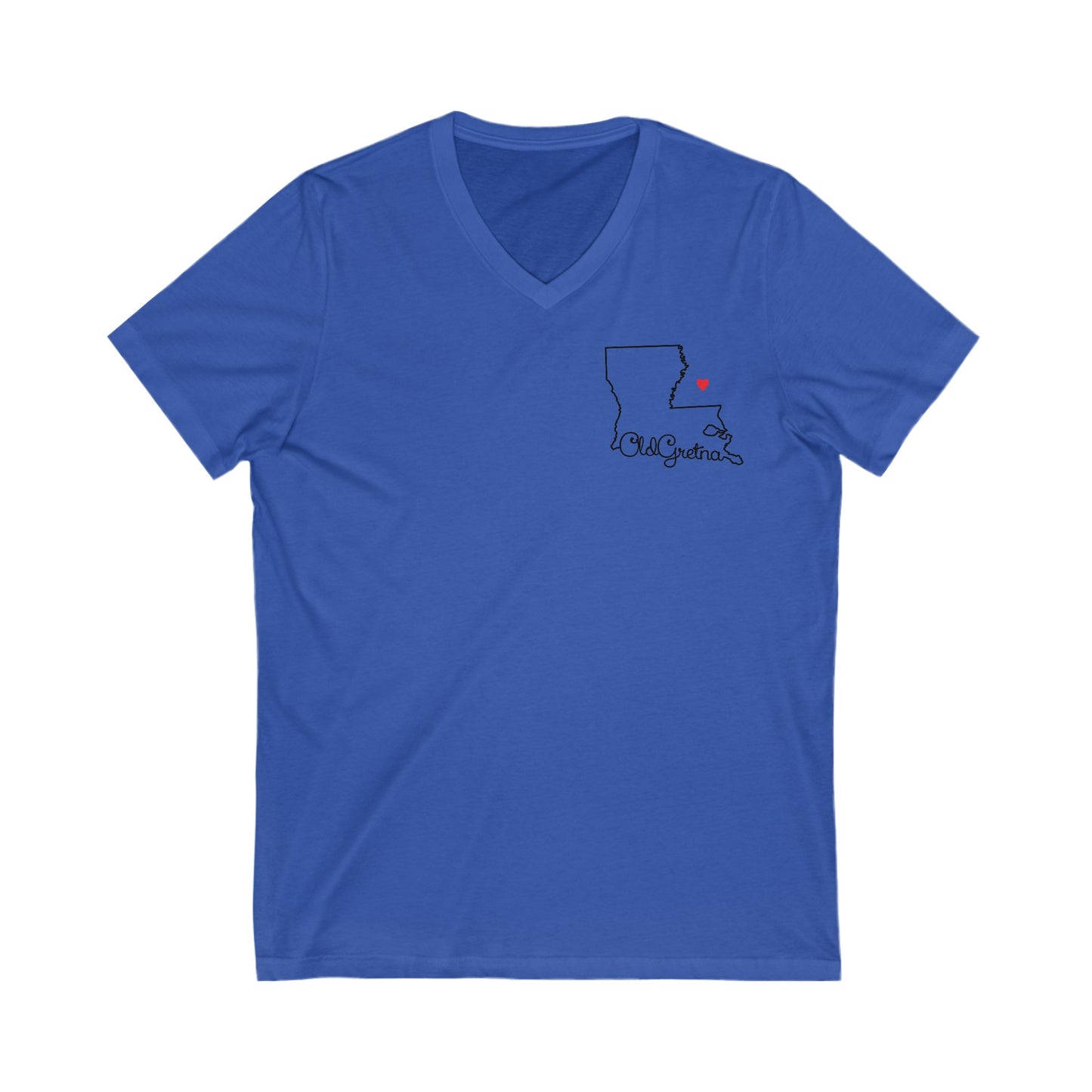 Heart of Old Gretna - Unisex Jersey Short Sleeve V-Neck Tee