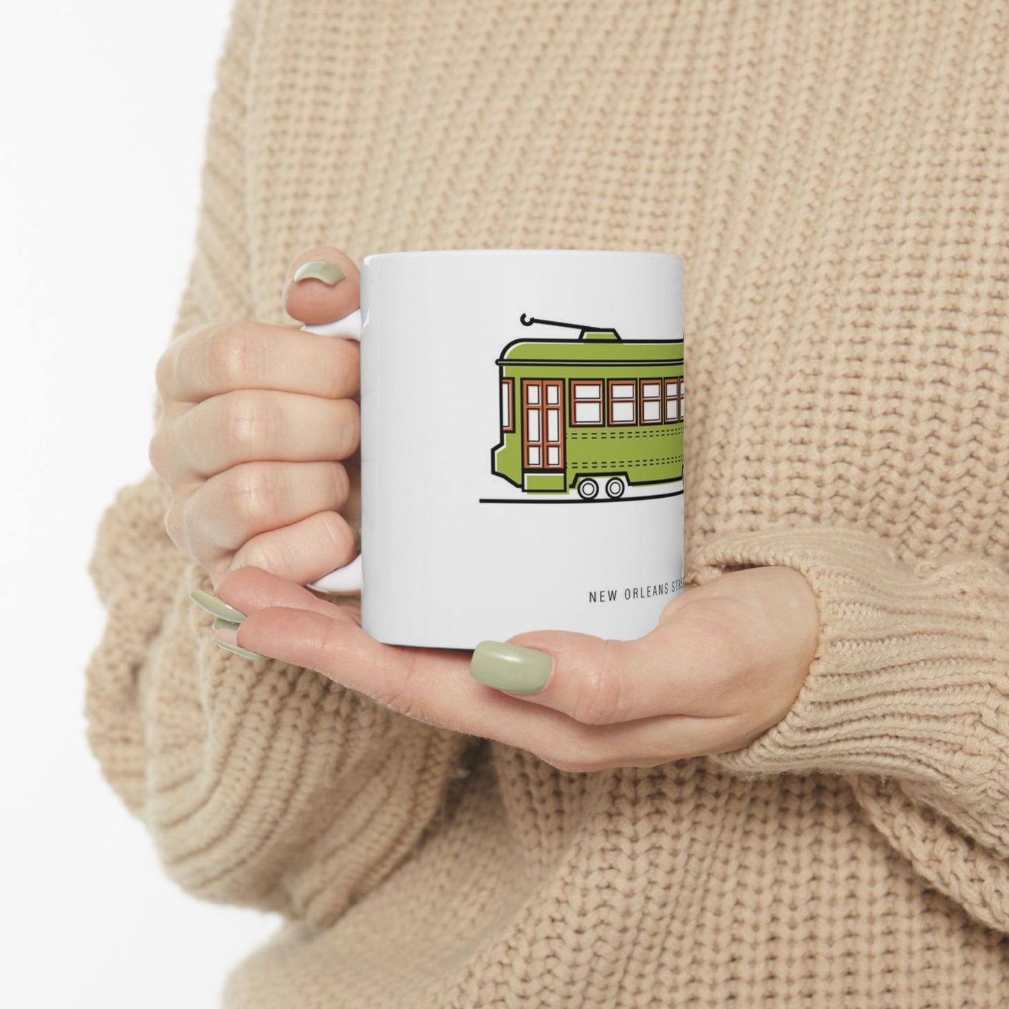 Crescent Line NOLA Streetcar - Ceramic Mug 11oz