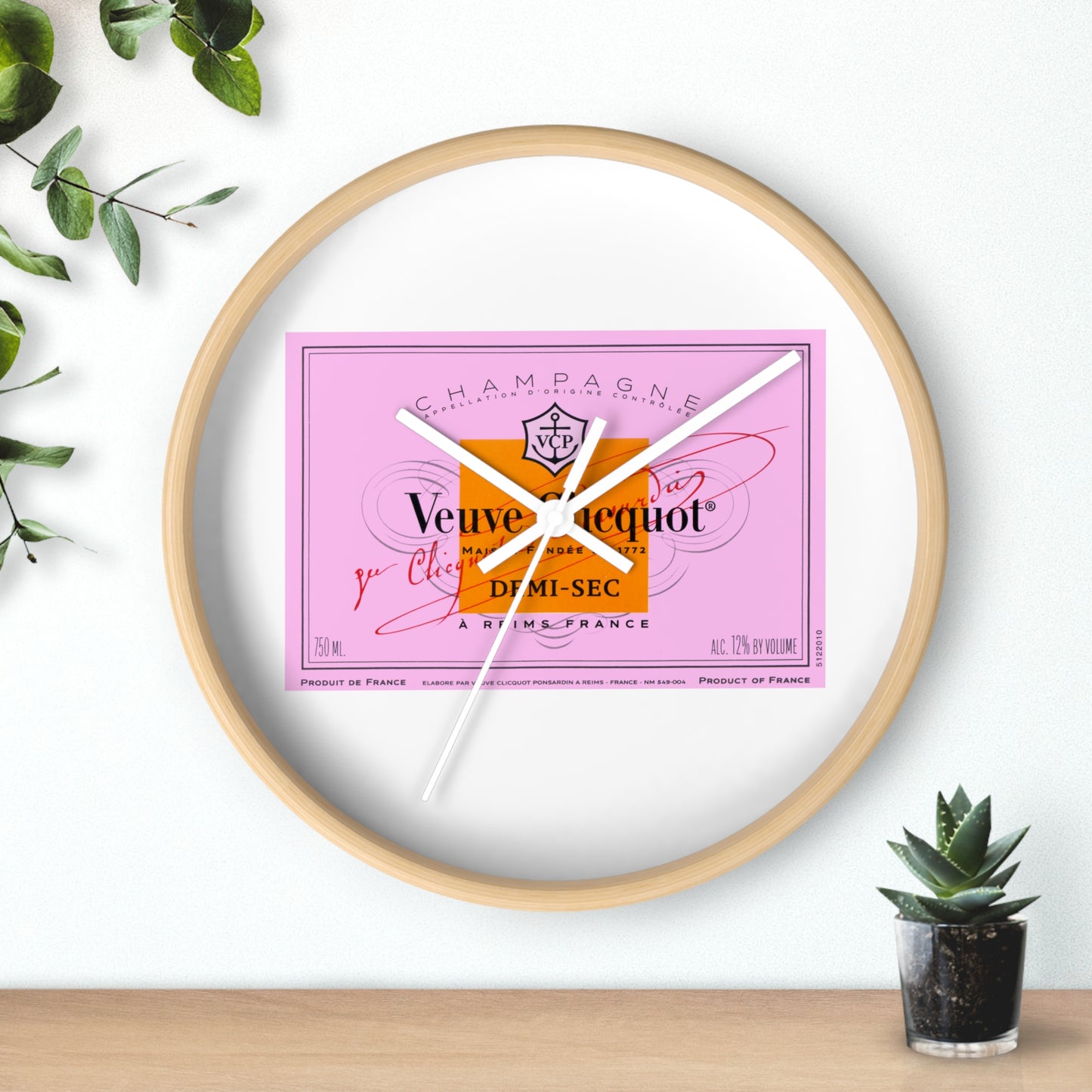 Veuve Time  - Wall Clock