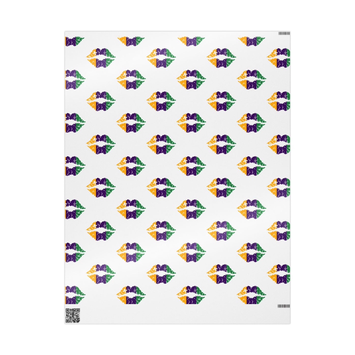 Mardi Gras Kisses Wrapping Paper