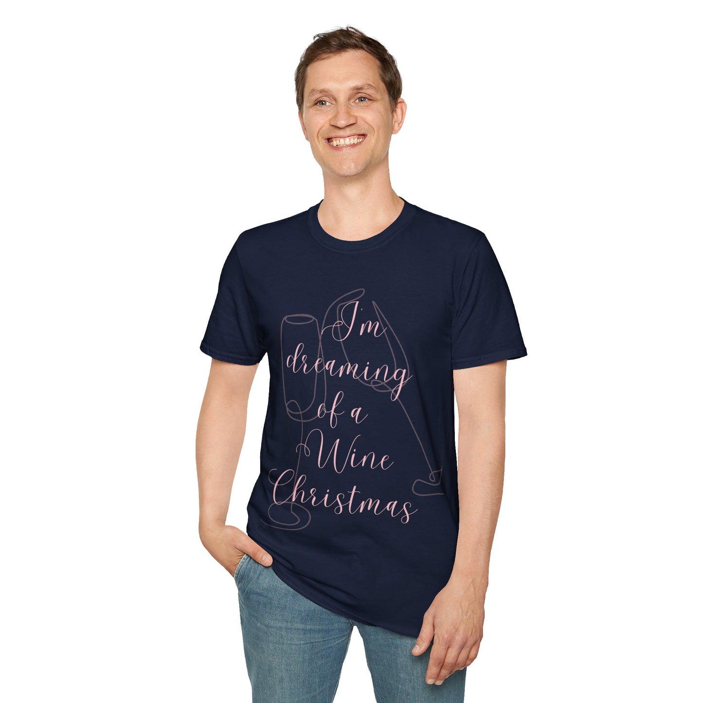 I'm Dreaming of A Wine Christmas - Unisex Soft-Style Tee