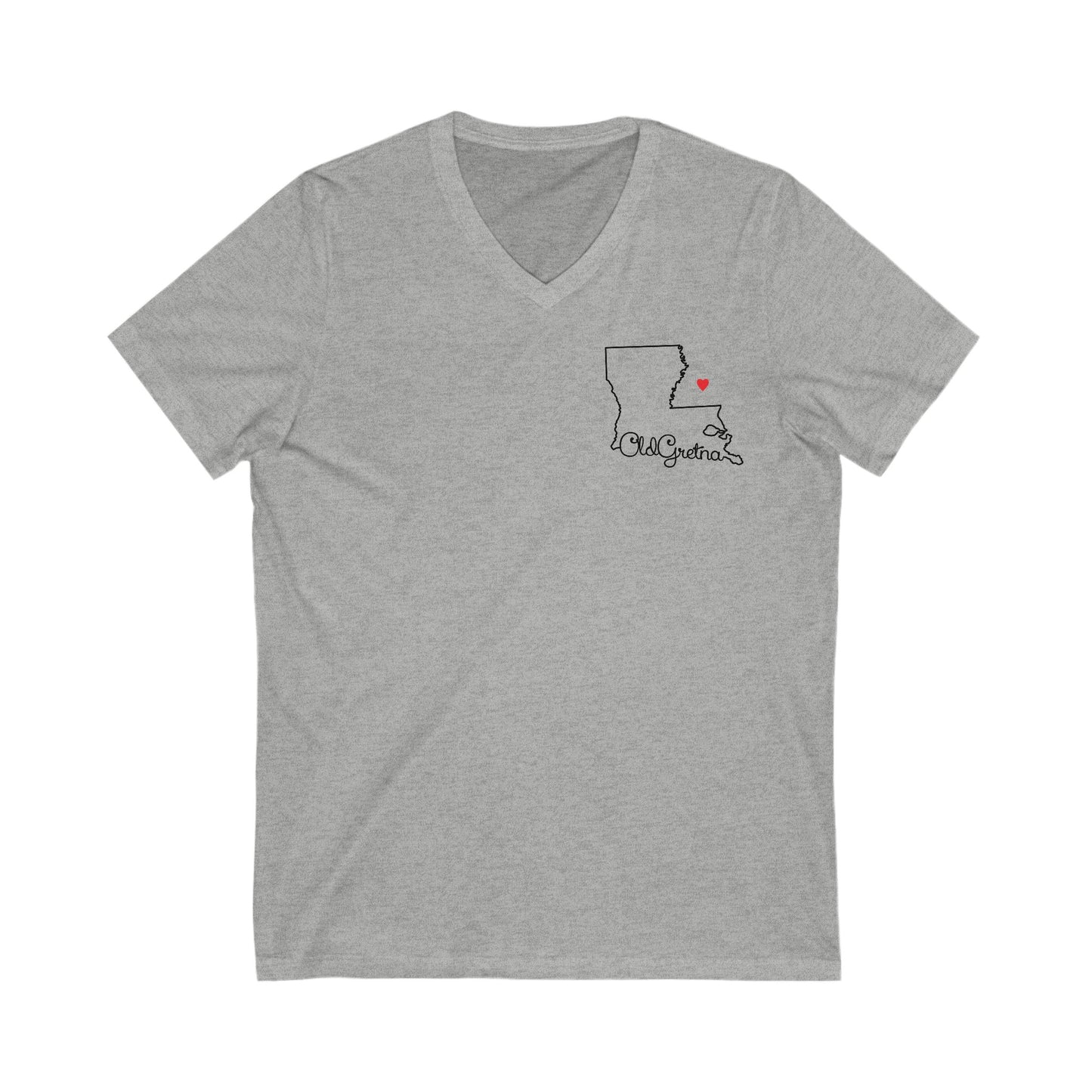 Heart of Old Gretna - Unisex Jersey Short Sleeve V-Neck Tee