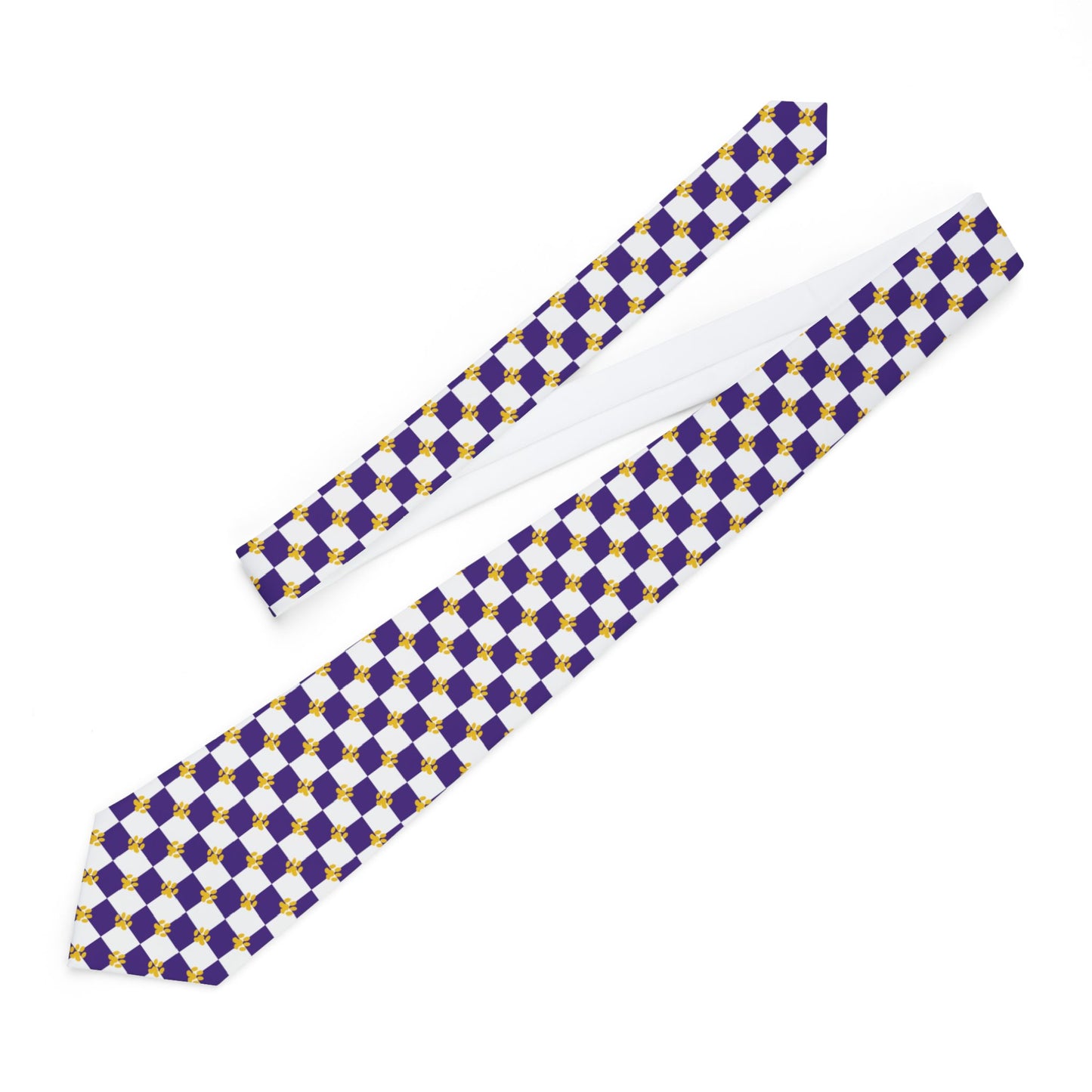 Geaux Tiger Checkerboard Necktie