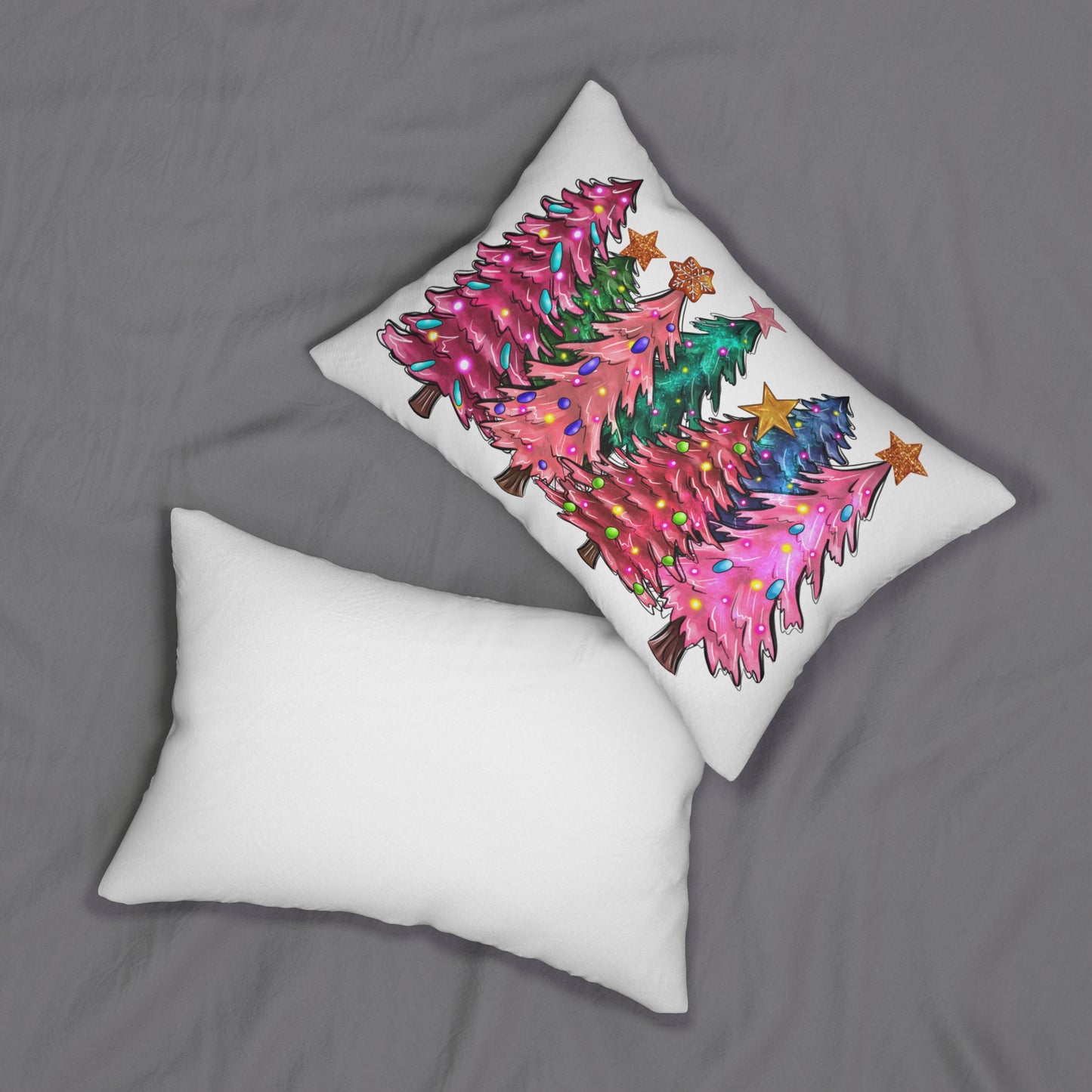 Pink Christmas - Lumbar Pillow