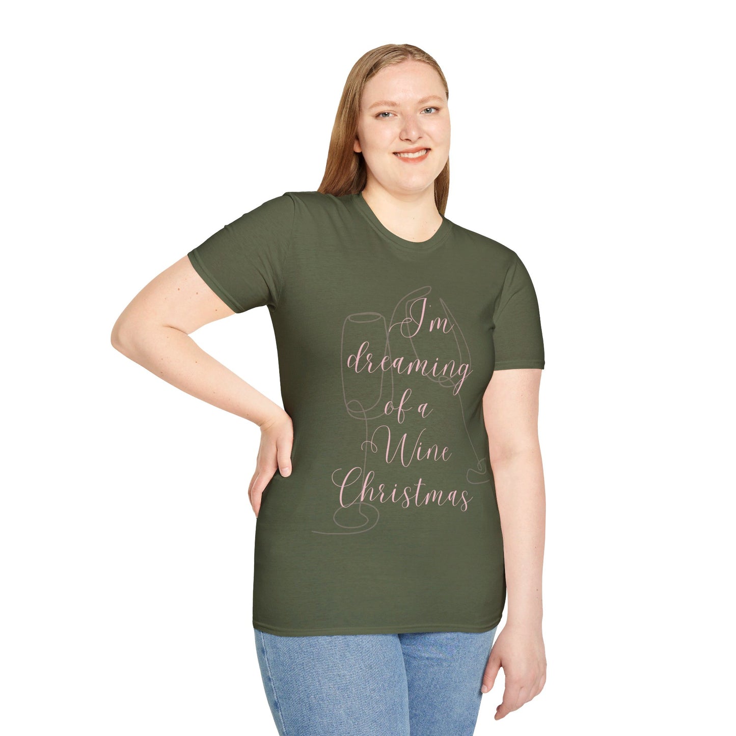 I'm Dreaming of A Wine Christmas - Unisex Soft-Style Tee