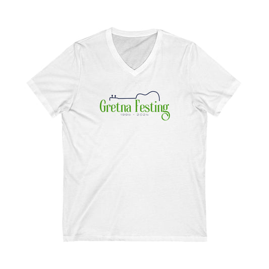 Gretna Festing 30 years - Unisex Jersey Short Sleeve V-Neck Tee