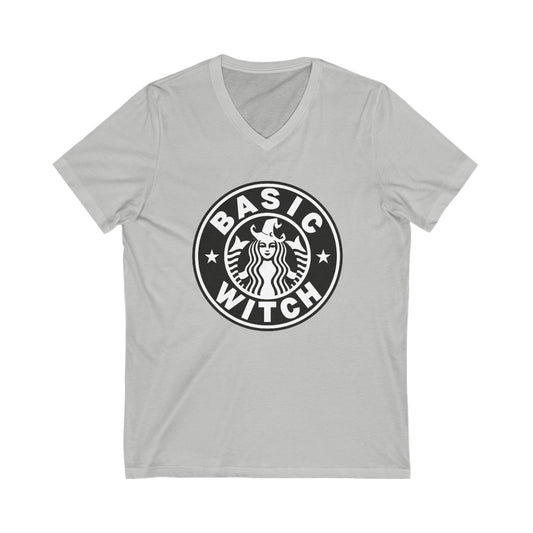 Basic Witch - Unisex Jersey Short Sleeve V-Neck Tee