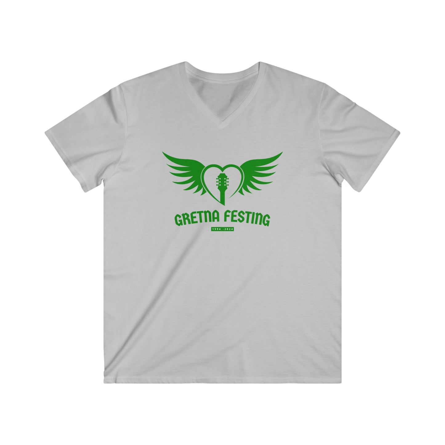 Gretna Fest Wings Men's Fitted V-Neck Short Sleeve Tee