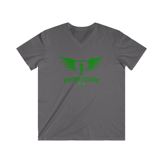 Gretna Fest Wings Men's Fitted V-Neck Short Sleeve Tee