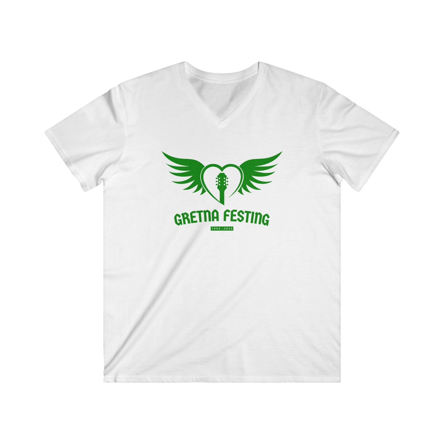 Gretna Fest Wings Men's Fitted V-Neck Short Sleeve Tee