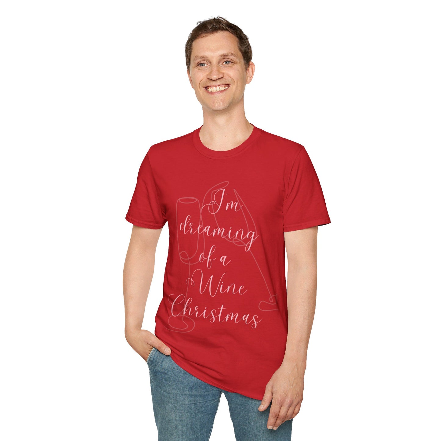 I'm Dreaming of A Wine Christmas - Unisex Soft-Style Tee