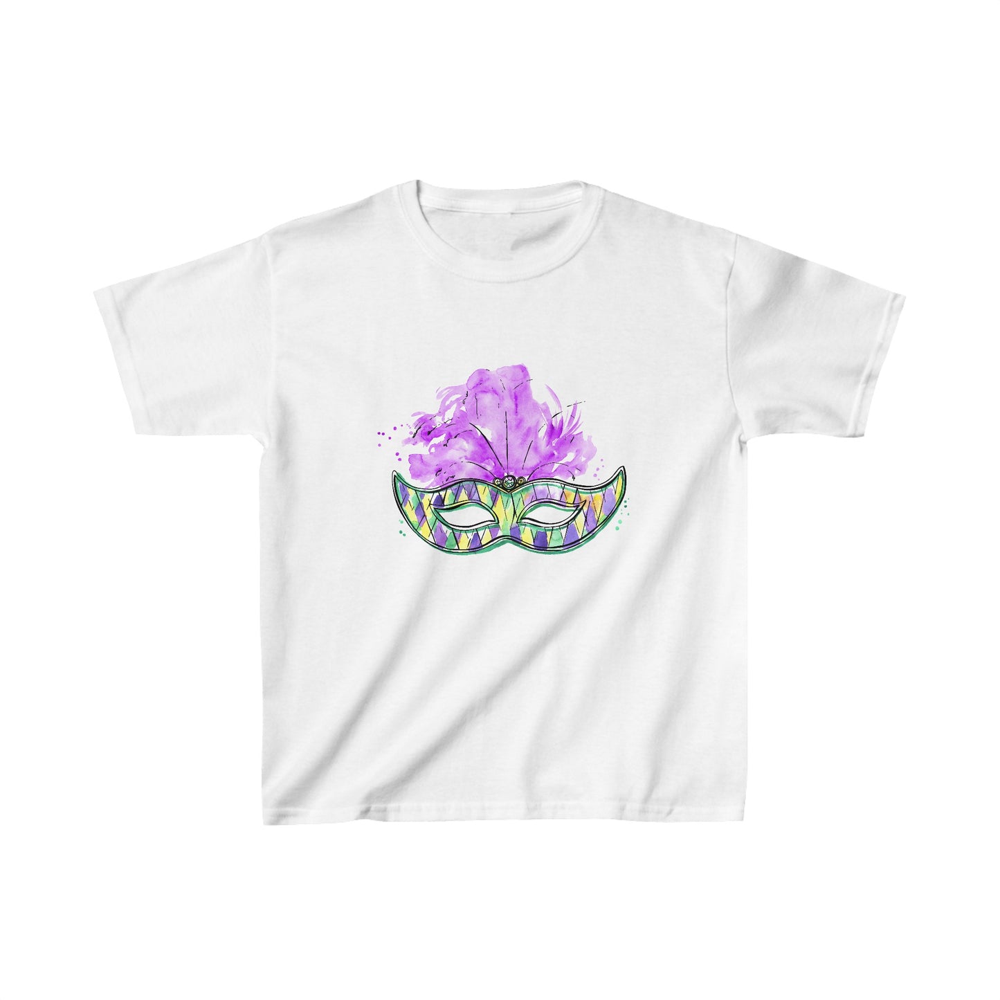 Mardi Gras Mask Magic - Kids Heavy Cotton™ Tee