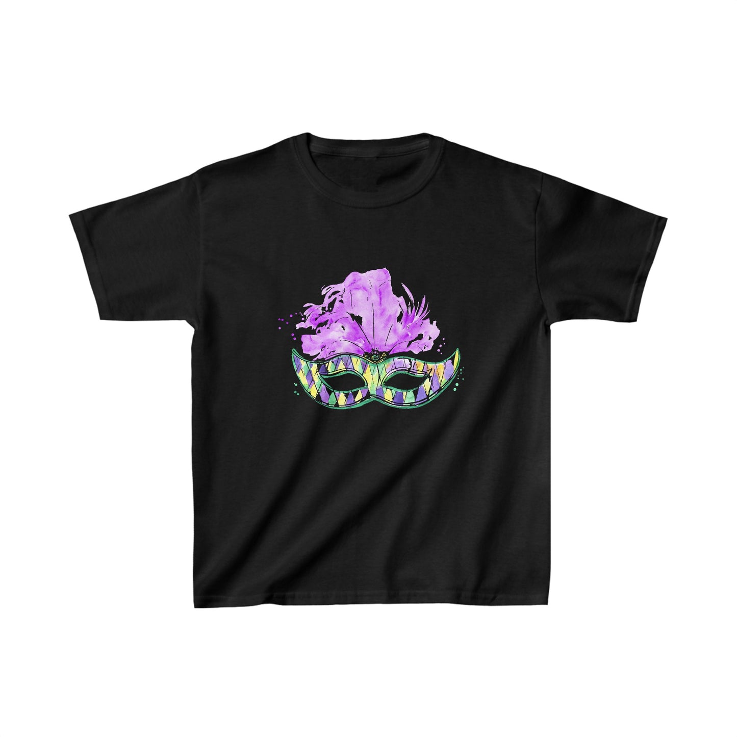 Mardi Gras Mask Magic - Kids Heavy Cotton™ Tee