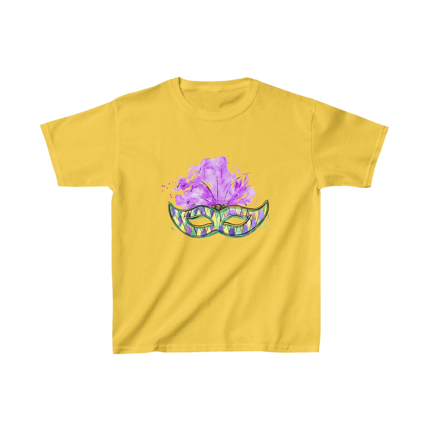 Mardi Gras Mask Magic - Kids Heavy Cotton™ Tee