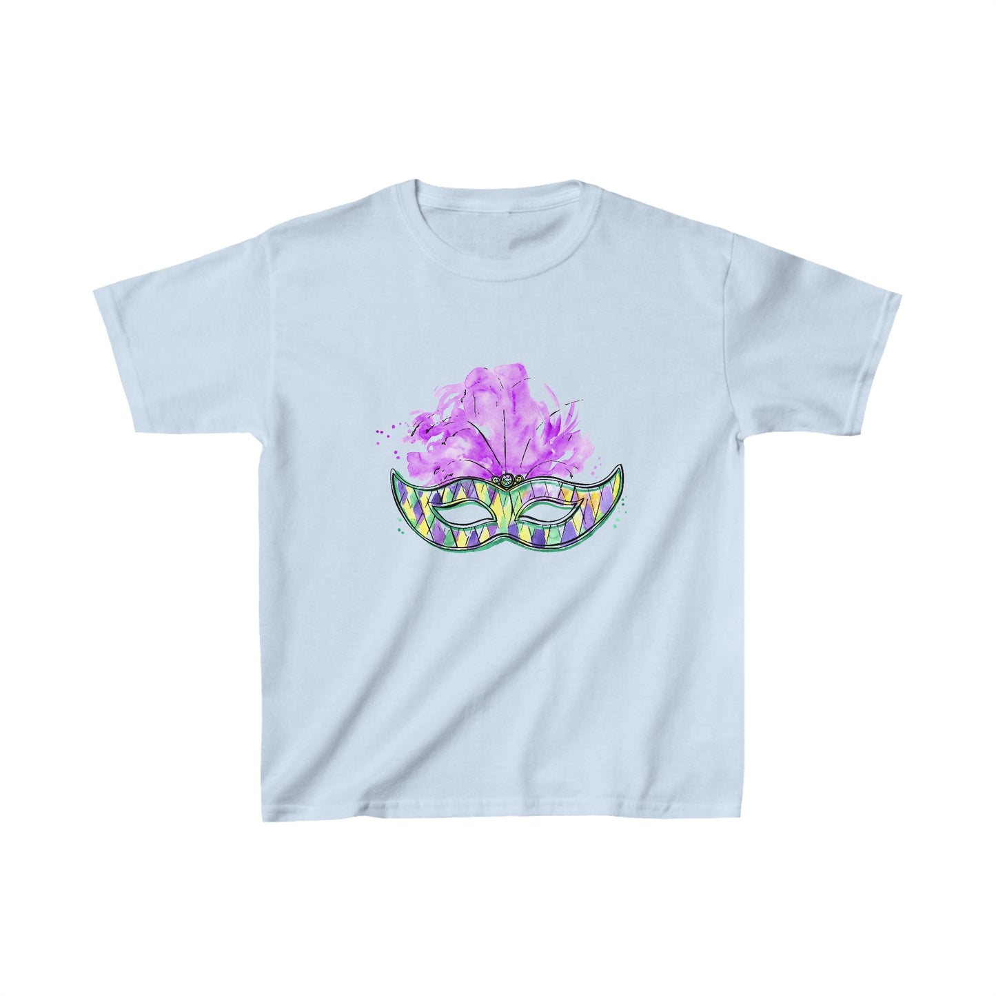 Mardi Gras Mask Magic - Kids Heavy Cotton™ Tee