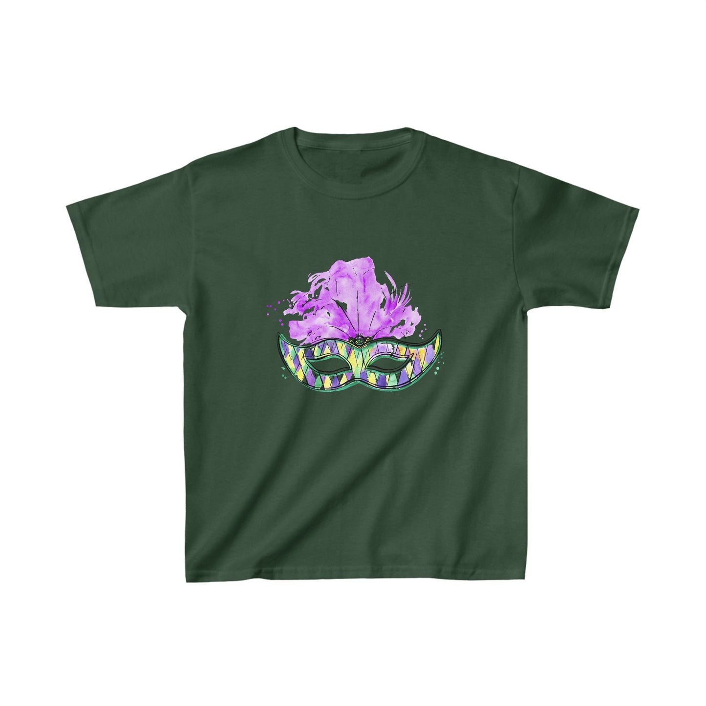 Mardi Gras Mask Magic - Kids Heavy Cotton™ Tee