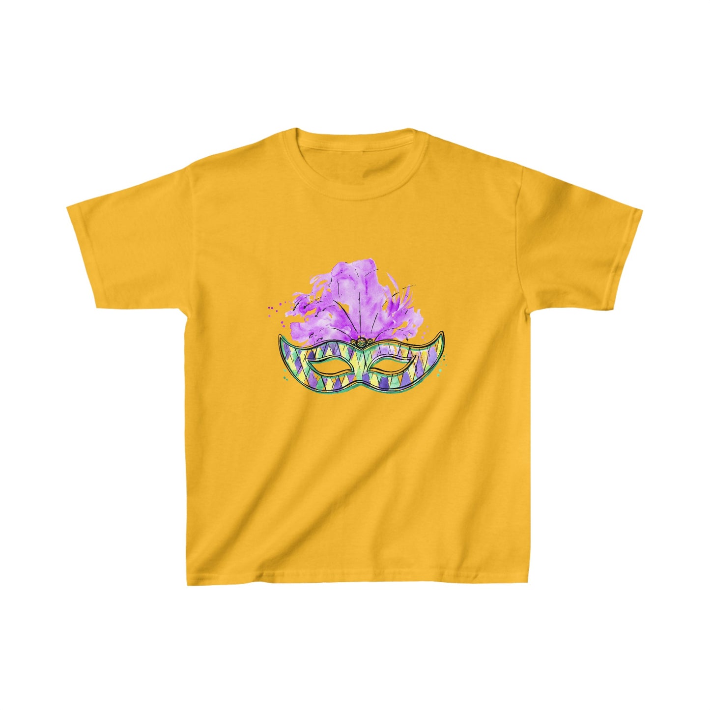 Mardi Gras Mask Magic - Kids Heavy Cotton™ Tee