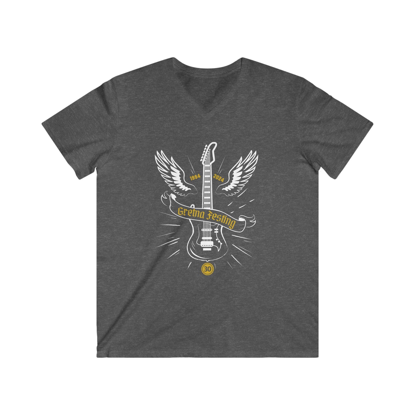 Gretna Festing Gives You Wings - Men's Fitted V-Neck Short Sleeve Tee