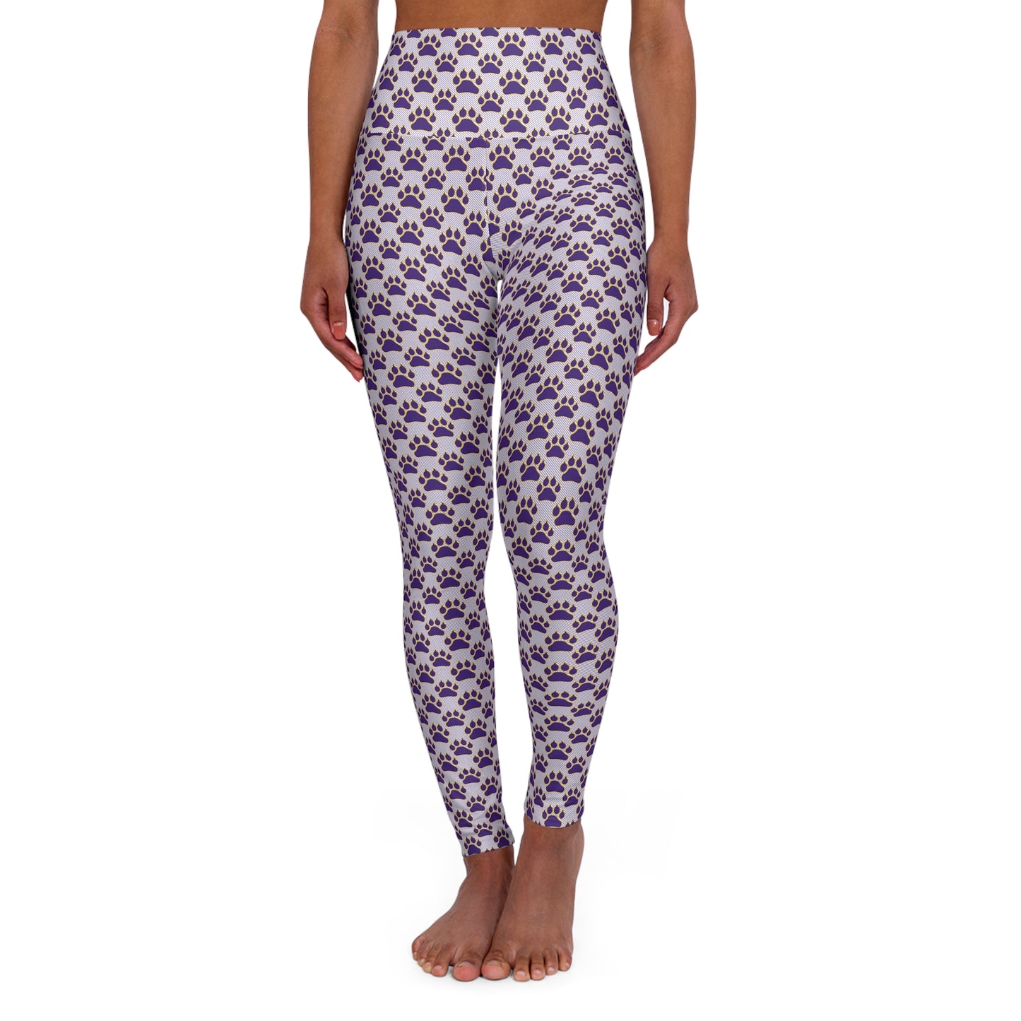 Game Day Tiger Paw High Waisted Yoga Leggings