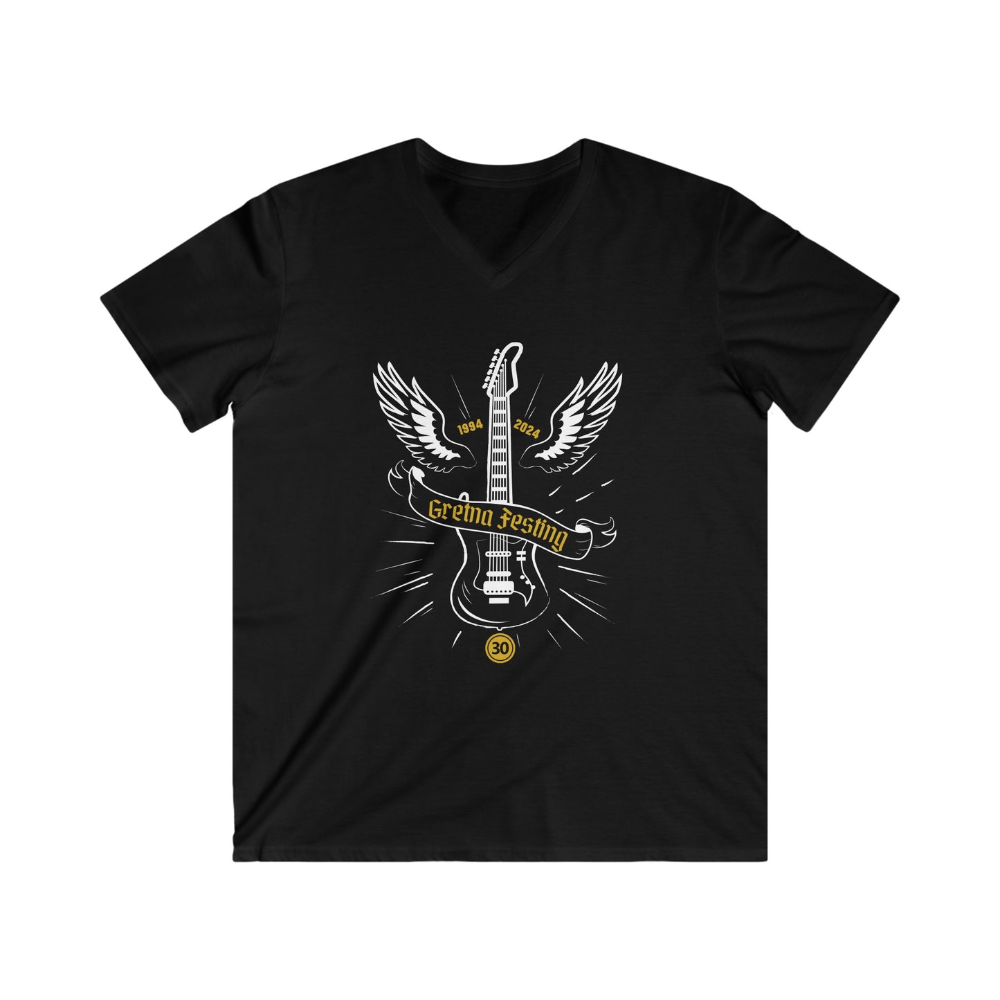 Gretna Festing Gives You Wings - Men's Fitted V-Neck Short Sleeve Tee