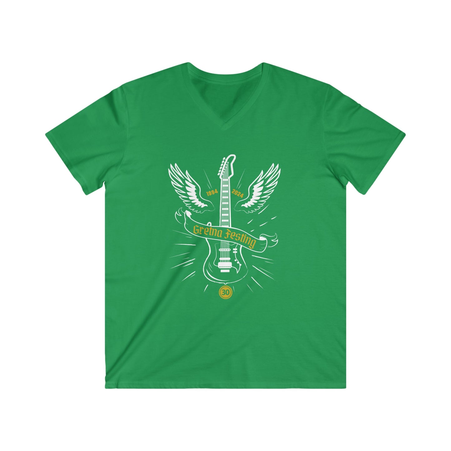 Gretna Festing Gives You Wings - Men's Fitted V-Neck Short Sleeve Tee