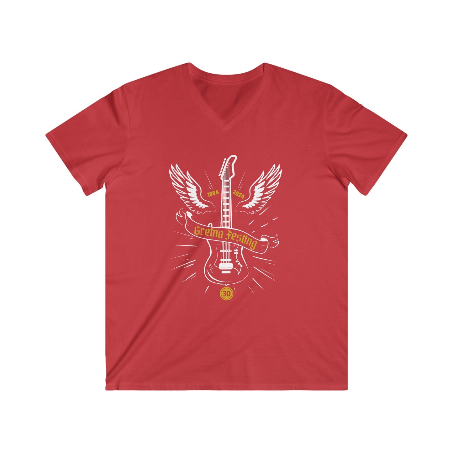 Gretna Festing Gives You Wings - Men's Fitted V-Neck Short Sleeve Tee