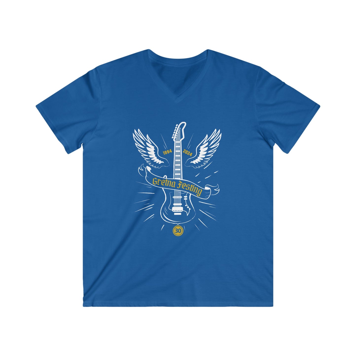 Gretna Festing Gives You Wings - Men's Fitted V-Neck Short Sleeve Tee