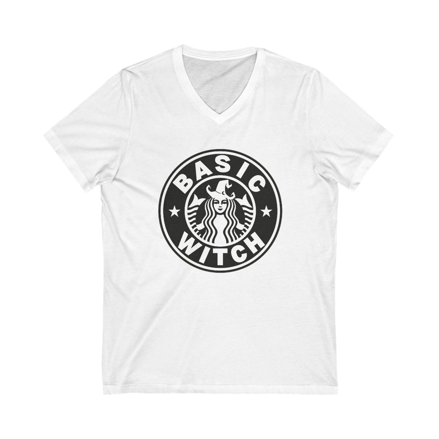 Basic Witch - Unisex Jersey Short Sleeve V-Neck Tee