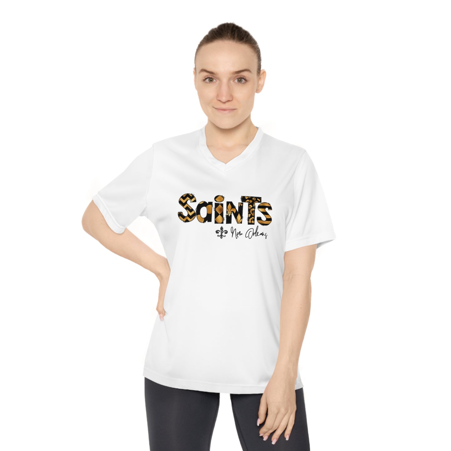 Custom Wild About Saints - Womens VNeck Custom order