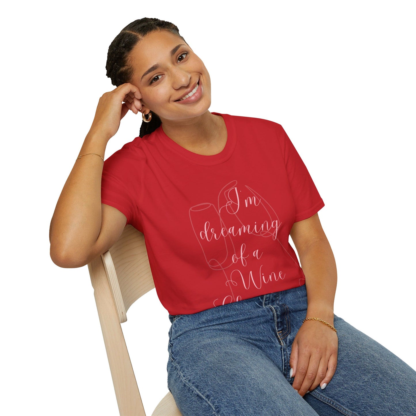 I'm Dreaming of A Wine Christmas - Unisex Soft-Style Tee