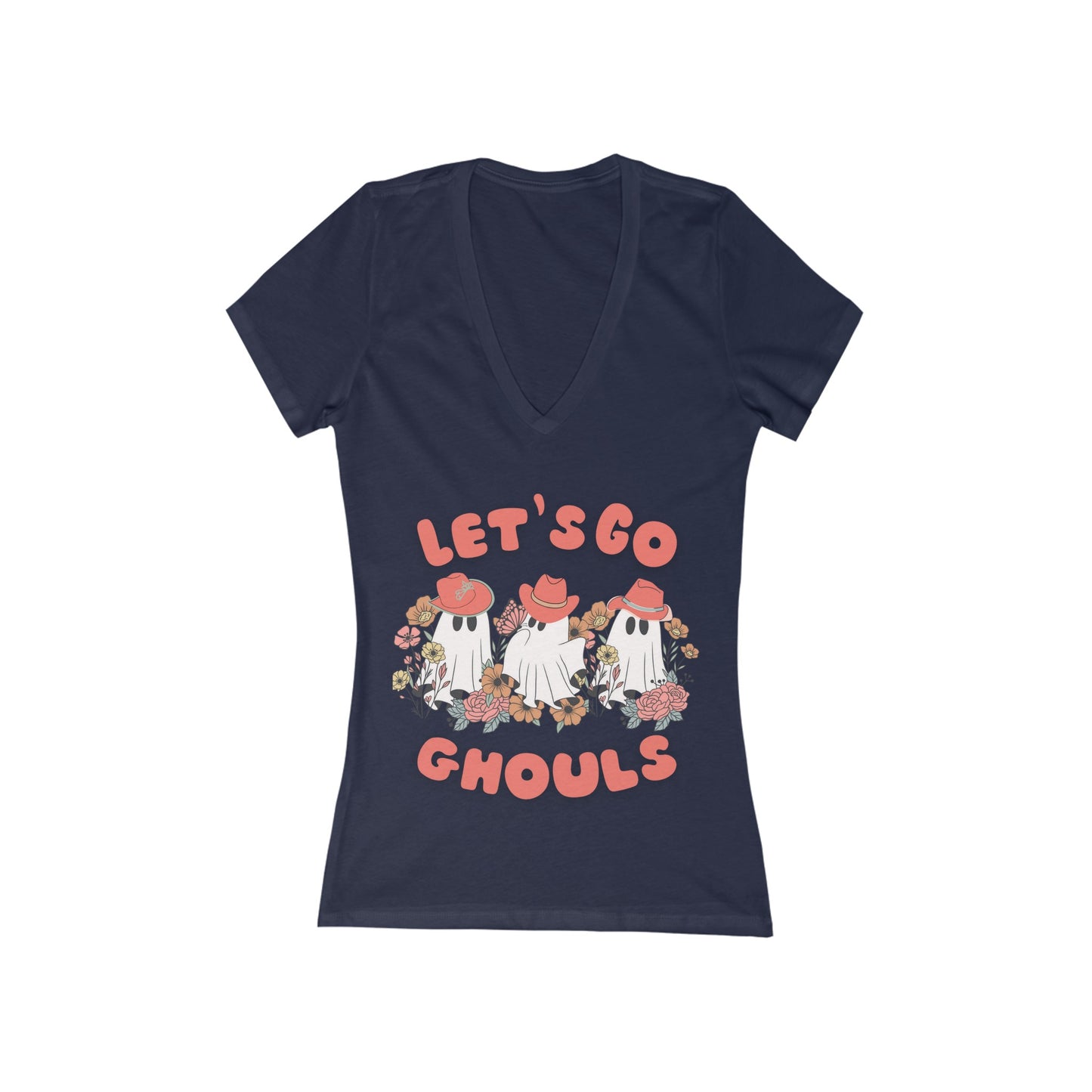 Let's Go Ghouls - Halloween V-Neck Tee