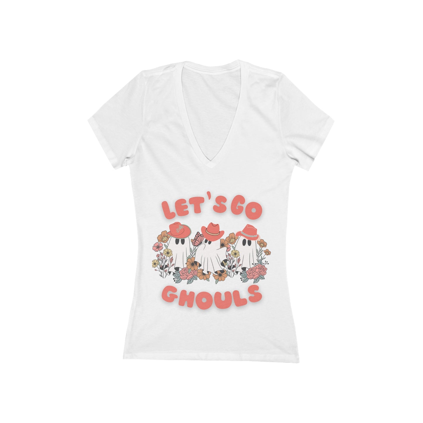 Let's Go Ghouls - Halloween V-Neck Tee