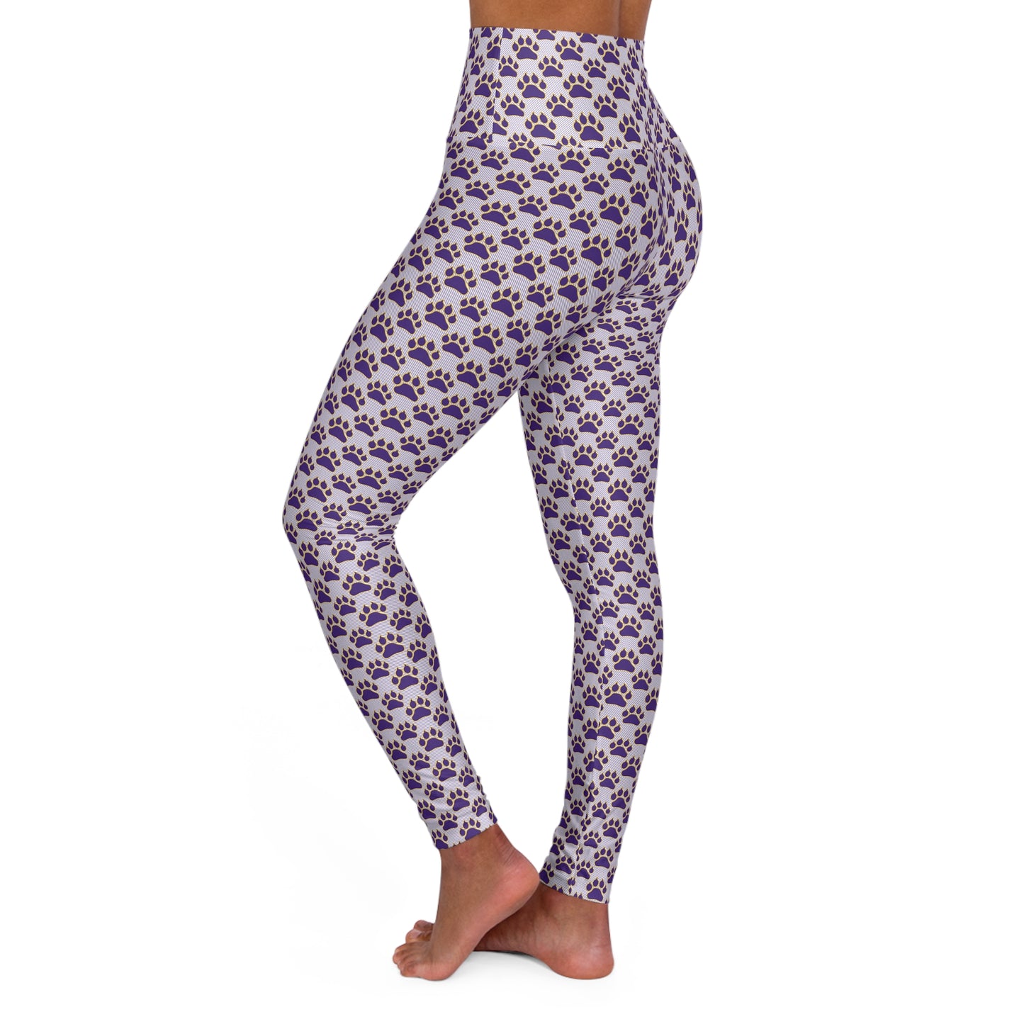 Game Day Tiger Paw High Waisted Yoga Leggings