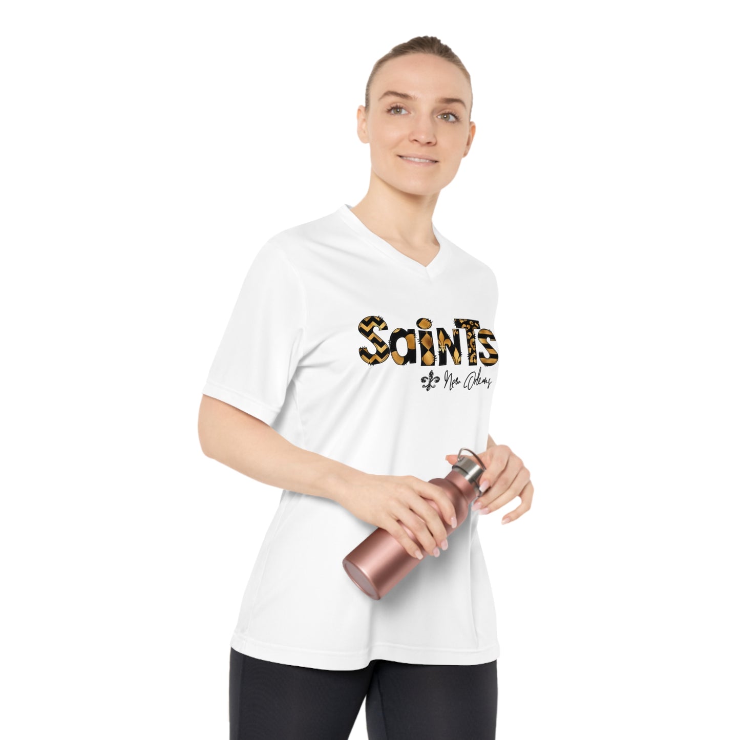 Custom Wild About Saints - Womens VNeck Custom order