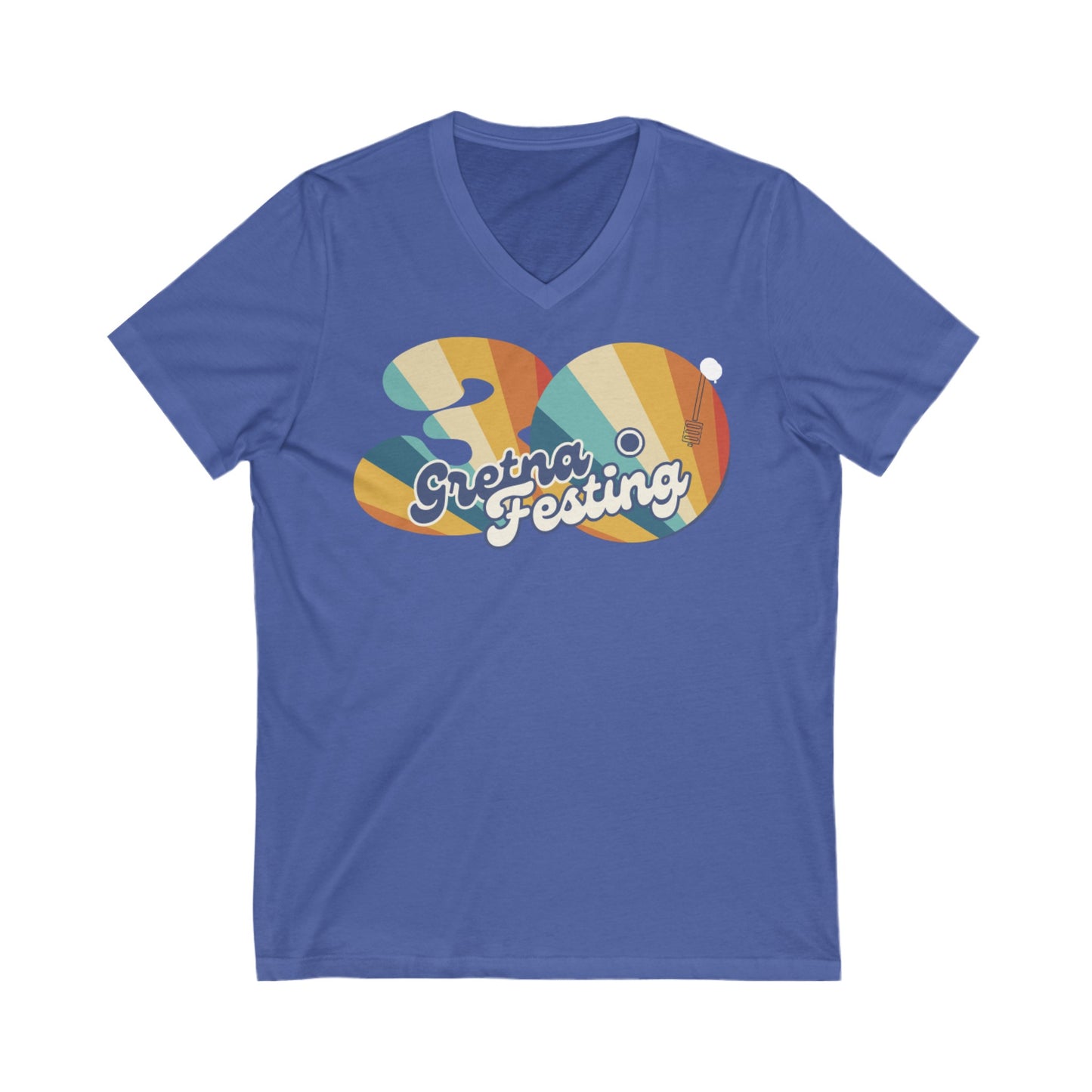 30 Years Strong - Gretna Festing V-Neck Unisex Jersey Tee