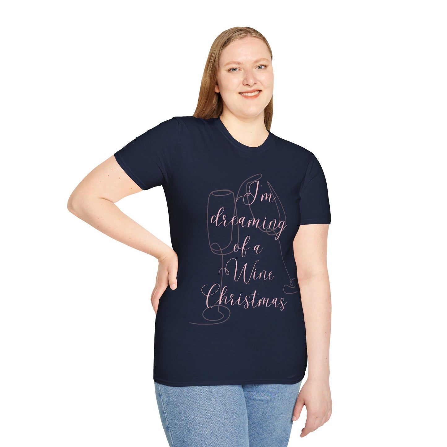 I'm Dreaming of A Wine Christmas - Unisex Soft-Style Tee