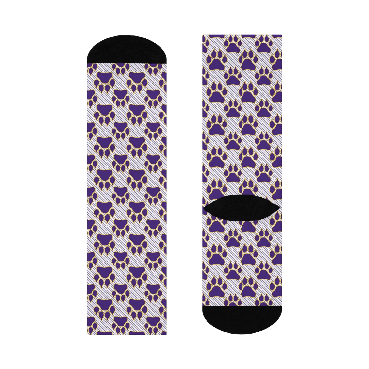 Game Day Tiger Paw Cushioned Crew Socks