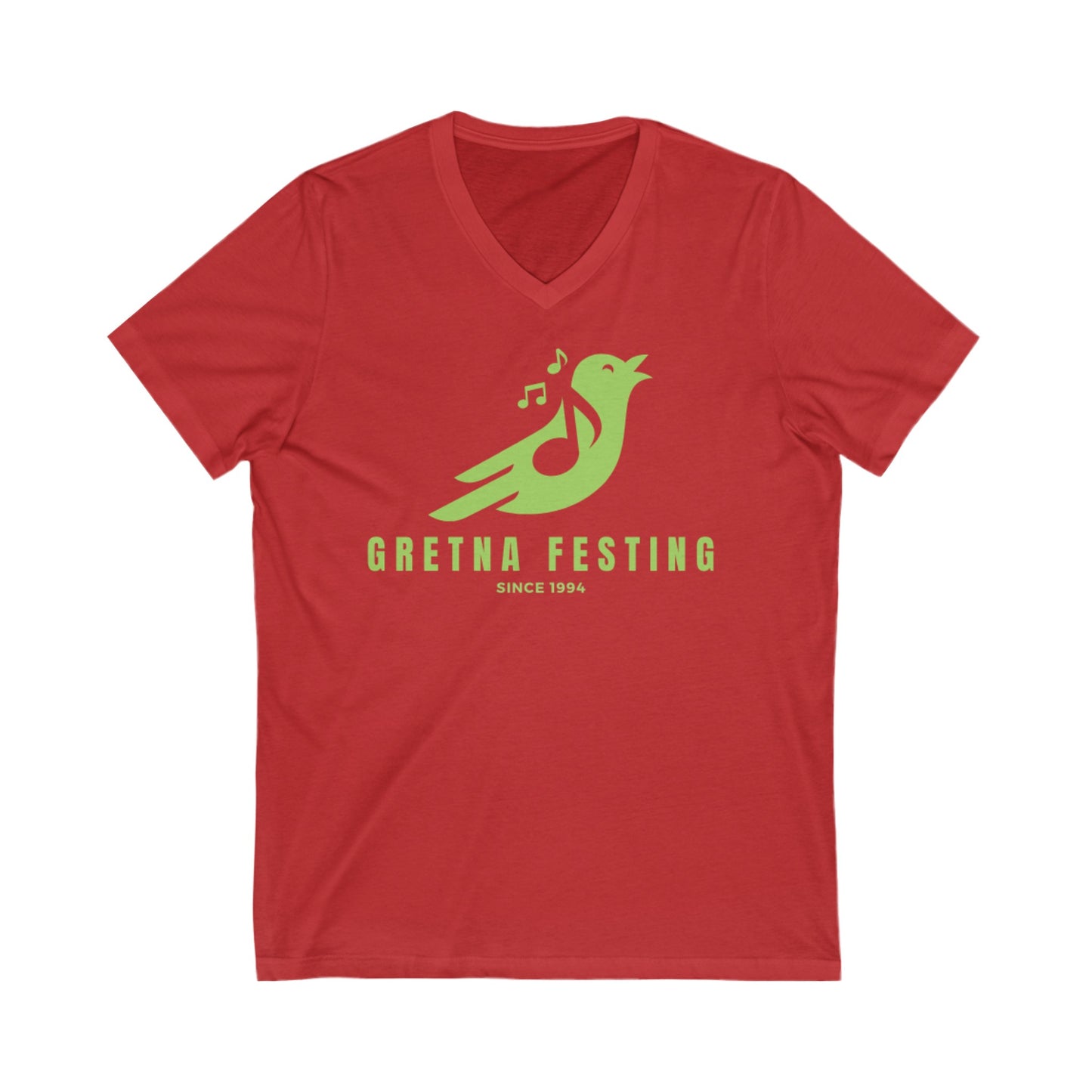 Gretna Festing Songbird Unisex Jersey Short Sleeve V-Neck Tee